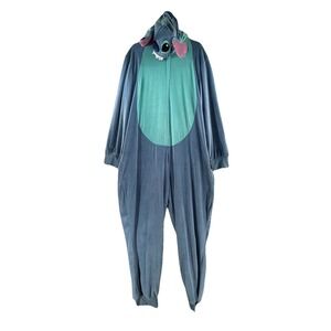 Stitch Spirit Halloween Adult L/XL Hooded Costume Pajamas Cosplay Union Suit